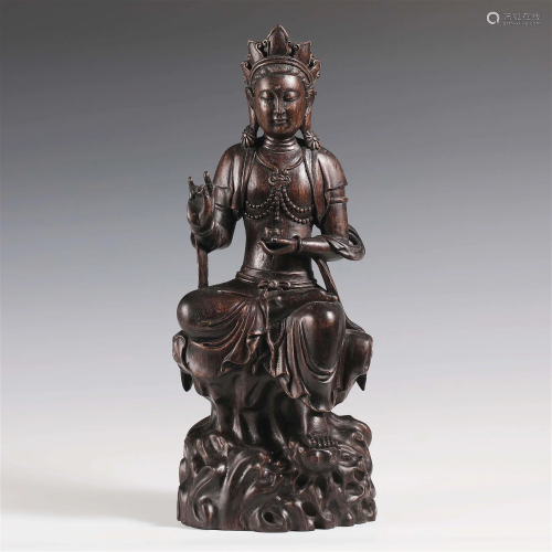 Qing Dynasty wooden Buddha statue