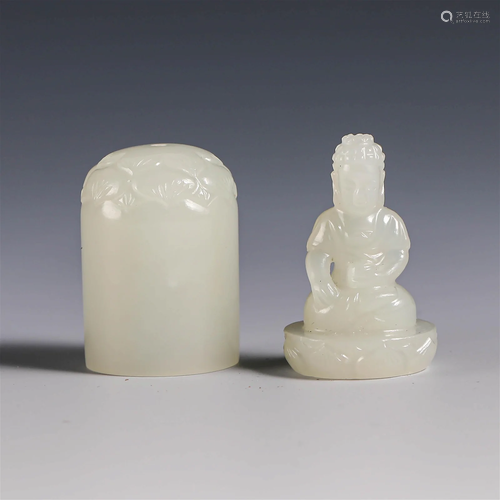 China Qing Dynasty Jade Buddha