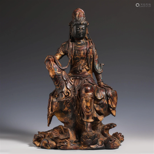 China Ming Dynasty Gilt bronze Buddha statue
