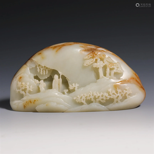 China Qing Dynasty Hetian jade raw material ornaments