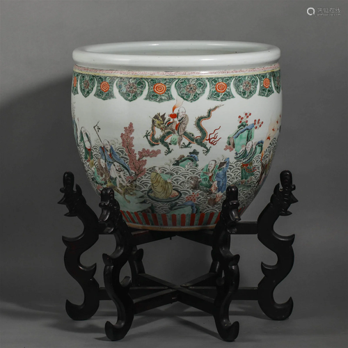 China Qing Dynasty Pastel Roll Cylinder