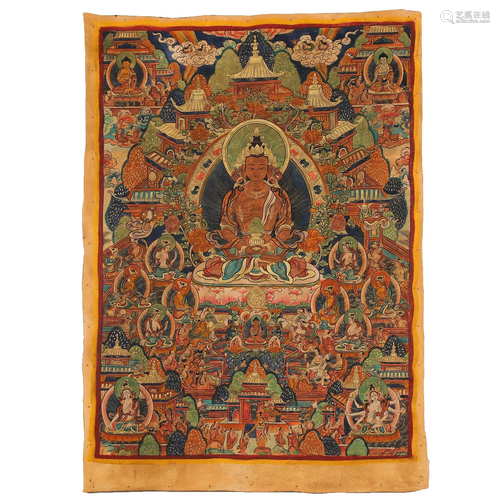 China Qing Dynasty Thangka