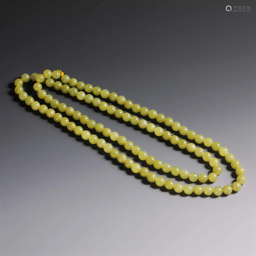 China Qing Dynasty topaz 108 beads