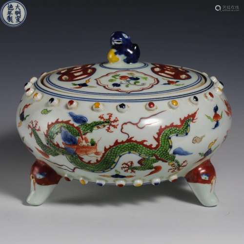 China Qing Dynasty Multi-colored incense burner