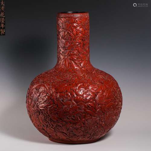China Qing Dynasty Tick the red celestial bottle
