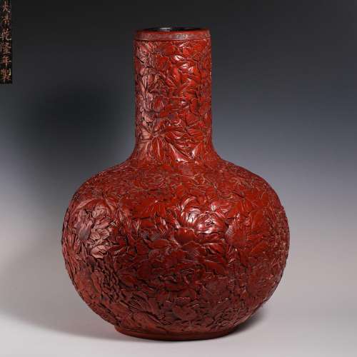 China Qing Dynasty Tick the red celestial bottle