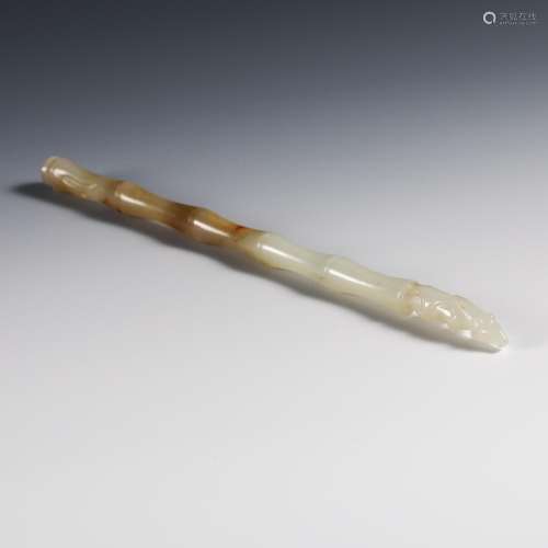 China Qing Dynasty jade pen holder