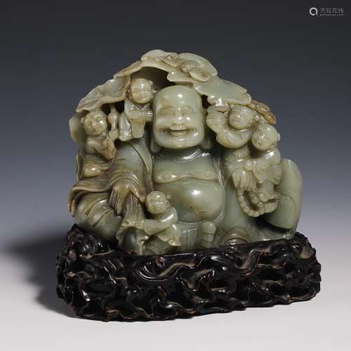 China Qing Dynasty hetian jade ornament
