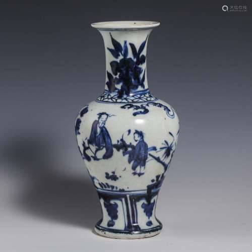 China Qing Dynasty Blue and White Porcelain Wind Tail Shape ...