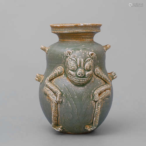 Celadon Mythical Beast Jar