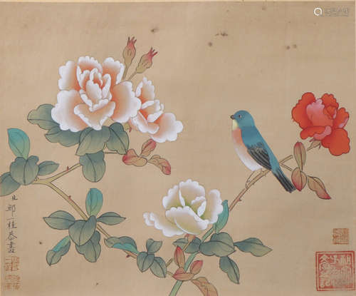 Chinese Flower And Bird Painting, Zou Yigui Mark