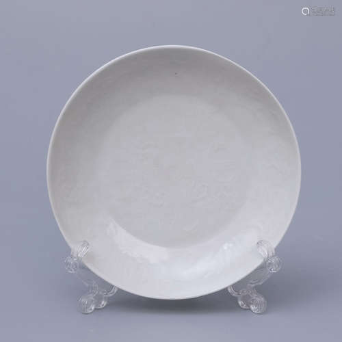 White Glaze Incised Plate