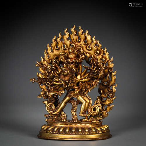 Gilt Bronze Bodhisattva Figure