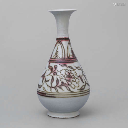 Underglaze Red Floral Yuhuchunping