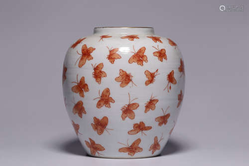 Iron Red Hundred Butterflies Jar