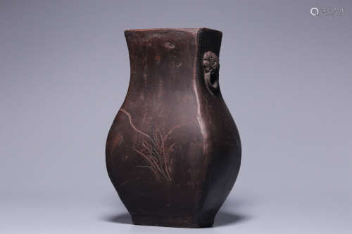 Zisha Orchid Eared Vase