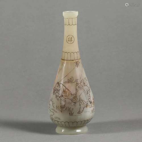 China Ming Dynasty Jade ornamental bottle