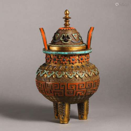 China Ming Dynasty copper incense burner