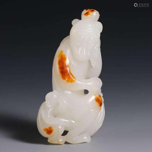 China Qing Dynasty Jade Monkey