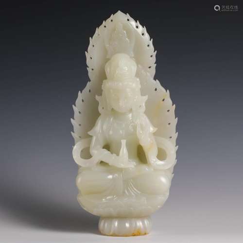 China Qing Dynasty Jade Buddha