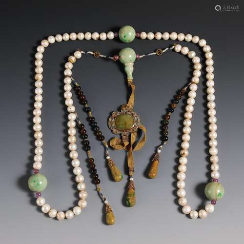 China Qing Dynasty A string of beads worn at court