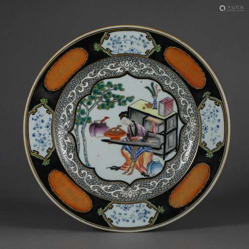 China Qing Dynasty Pastel Ornamental Plate