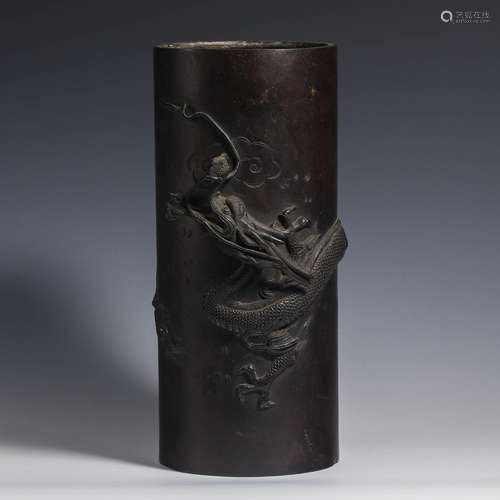 China Ming Dynasty Copper pen holder