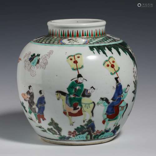 China Qing Dynasty Five colored cans