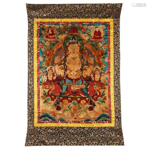 China Qing Dynasty Thangka