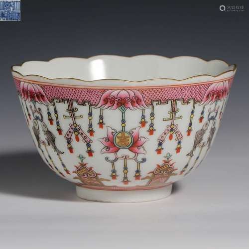 China Qing Dynasty pastel bowl