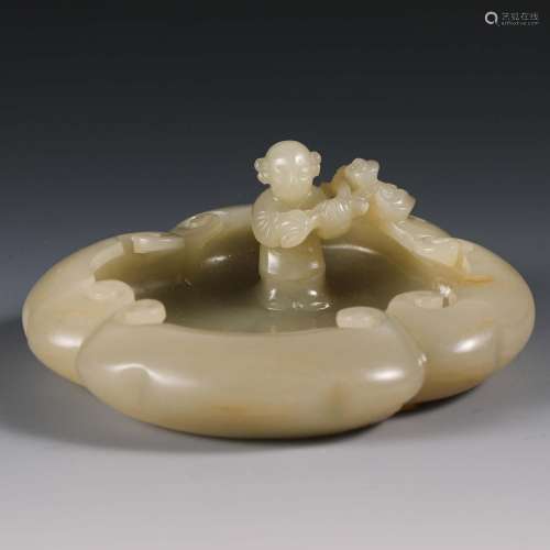 China Qing Dynasty Hetian jade washed