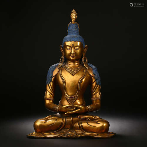 Qing Dynasty of China,Bronze Gilt Buddha Statue