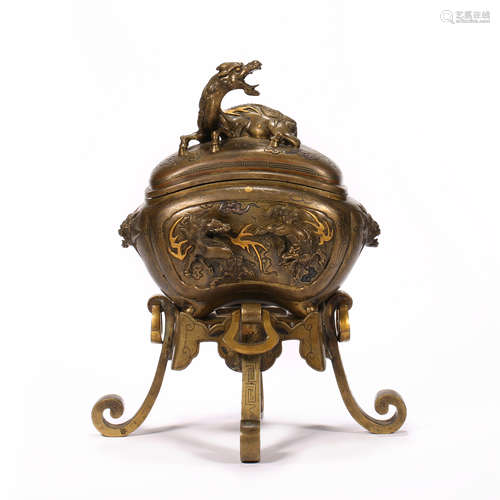 Qing Dynasty of China,Copper Beast Head Aromatherapy