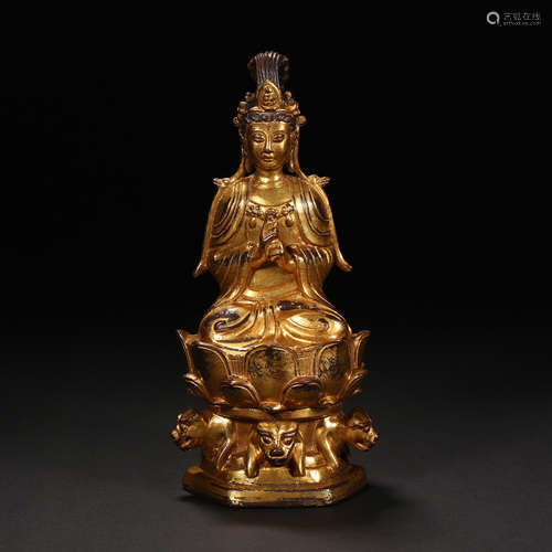 Liao Dynasty of China,Bronze Gilt Buddha Statue