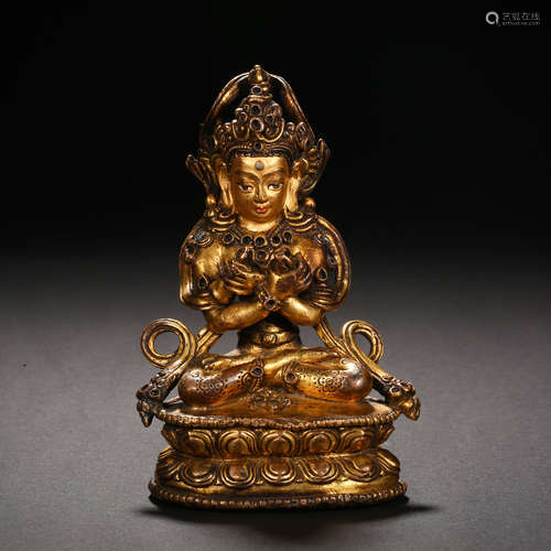 Qing Dynasty of China,Bronze Gilt Buddha Statue