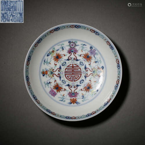 Qing Dynasty of China,Multicolored Flower Plate