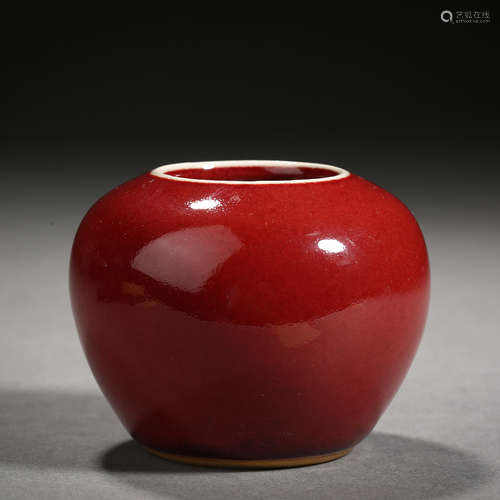 Qing Dynasty of China,Ji-Red Glaze Jar