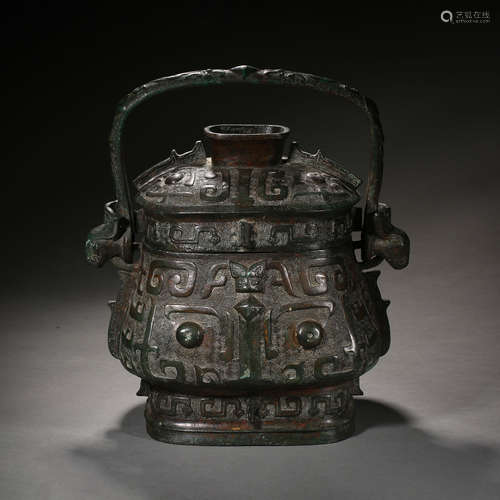 Warring States Period,Bronze Lifting Beam Pot