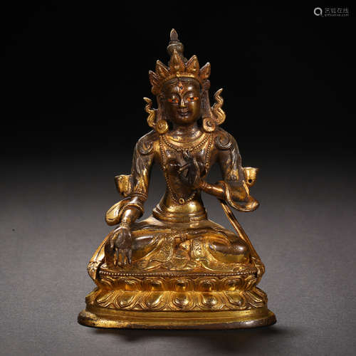 Qing Dynasty of China,Bronze Gilt Buddha Statue