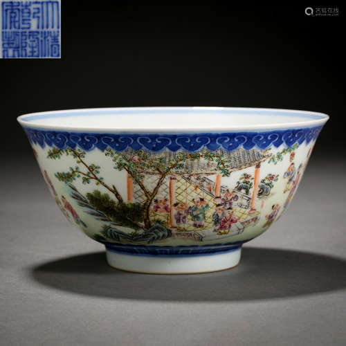 Qing Dynasty of China,Multicolored Character Bowl