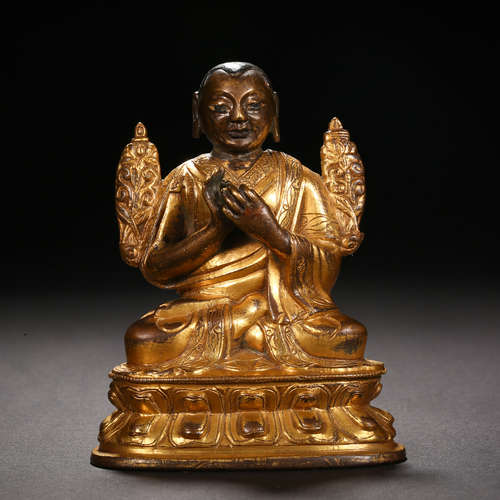 Qing Dynasty of China,Bronze Gilt Buddha Statue