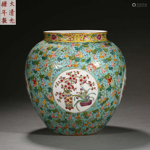 Qing Dynasty of China,Multicolored General Jar