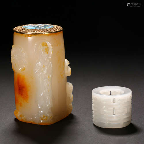 Qing Dynasty of China, Jade Thumb Ring Box