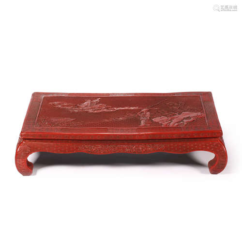 Qing Dynasty of China,Red Carved Beast Pattern Case