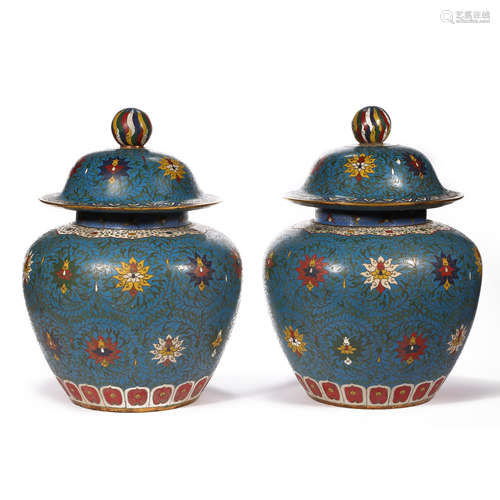 Qing Dynasty of China,Cloisonne Flower Jar