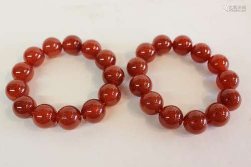 Two Red Beads Bracelet