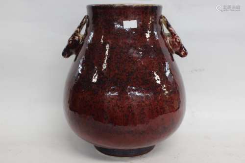 Chinese Glazed Porcelain Zun Vase