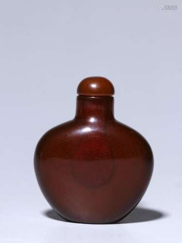 Chinese Amber Snuff Bottle