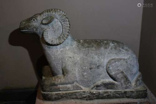Heavy Chinese Stone Carved Goat