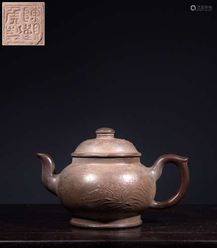 Chinese Hand Made Zisha Teapot,Mark